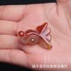 Colgante de ágata roja directa de fábrica pez dorado jade calcedonia pequeño pez dorado colgante de jade al por mayor para hombres y mujeres