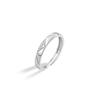 Mobius Sterling Silver 925 casal anel de moda masculina e feminina all-match anel de zircão ins estilo diamante anel xadrez