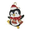 Pendente de Natal Misto 135 Liga de Zinco Pingente de Gotejamento de Óleo Acessórios de Joias DIY Pingente de Sino Boneco de Neve Papai Noel