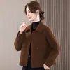Nueva Chaqueta Versátil Casual de Moda Coreana Simple, Estilo Perezoso Holgado con Solapa para Otoño/Invierno 2026, Rejuvenecedora, para Edad Media y Mayores