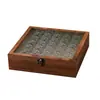 Caja de Almacenamiento de Vidrio con Flor de Begonia y Cerradura, Caja de Almacenamiento de Joyería Clásica, Organizador de Escritorio, Decoración del Hogar para Tocador