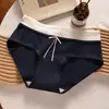 Ropa Interior de Algodón Puro Estilo Dulce para Mujer, de Cintura Media Transpirable con Refuerzo de Algodón Extendido en la Entrepierna, Color de Contraste que Cubre la Cadera, Bragas para Niñas para Mujer al por Mayor