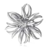 Anillo Floral de Estilo Europeo y Americano de Alta Resistencia, Aleación Galvanizada para Retención del Color, Accesorio de Anillo Abierto de Personalidad Exagerada