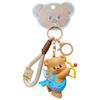 Lançador de Amor Tailandês 2024 Chaveiro Ursinho Manteiga Pingente para Mochila Escolar Masculina Chaveiro de Casal para Mulheres