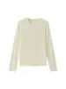 Blusa de tricô básica minimalista com gola redonda e manga longa para mulheres, multi-colorida, peça essencial para o dia a dia 13213