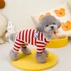 Ropa para Mascotas Temporada de Primavera Disfraz de Perro Suministros para Mascotas Arnés Hebilla Teddy Bichon 24 Raya de Gofre Ropa de Cuatro Patas