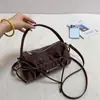 Bolsa Feminina Shuai Mi Jia Plissada Moda Estilo Coreano Ombro Único Transversal para Mulheres 2026 Outono Inicial Nova Ins Texturizada Chique Pequena Quadrada