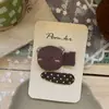 Nuevo Estilo Coreano Otoño e Invierno Lunares Oso Dulce Tela Pasador para el Cabello Niños Hecho a Mano Lado Roto Flequillo Pasador Accesorios para el Cabello para Mujeres