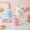 Porta lapiceros de Oso Gratis Caja de Almacenamiento de Escritorio para Estudiantes Soporte para Teléfono Móvil Suministros de Papelería de Escritorio Moderno Simple