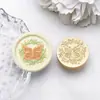 Sello de cera transfronterizo con cabeza de cobre con patrones de luna, rosa y mariposa, cabeza de sello universal, accesorio de decoración para invitaciones de boda