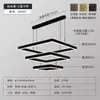 Lámpara de araña minimalista italiana para sala de estar, lujo ligero, diseñador creativo, de alta gama, atmosférica, anillo protector para los ojos, lámpara de araña para comedor, aluminio, otro