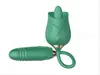 Flor de Rosa Cheia de Flores no Jardim, Segunda Geração Dupla Cabeça Vibratória Telescópica Sex Toy para Mulheres, Masturbação Feminina Sex Toy Adulto