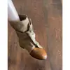 Botines de Tobillo con Cordones Redondos Patchwork Retro Lazo Mujer 2026 Nueva Tendencia Adelgazantes Versátiles Botas Vaqueras Botas de Moda