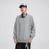 Moletom Desconstruído Gola Careca Estilo Americano Anyang para Homens, Novo Versátil para Outono 2026 Manga Longa Casual Básico, Top de Marca Tendência