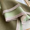 2024 Novo Cachecol Simples de Cashmere Dupla Face com Cor Contrastante para Outono e Inverno, Xale Externo Quente de Alta Qualidade para Mulheres