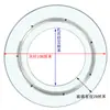 Estufa de Inducción con Plato Giratorio de Vidrio Templado, Olla Caliente con Batería, Anillo de Acero Giratorio Hueco, Cubierta de Mesa Redonda