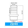 304 Aço Inoxidável Hexágono Tubo de Couro Junta Diâmetro Variável Couro Junta Fio Externo Pagode Tubo de Água Mangueira Junta De Couro Plug De Bambu 6 Pontos