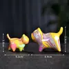 Pintura Flotante Gato Adornos de Escritorio de Madera Hechos a Mano Oso Violencia Jirafa Lindos Adornos Pequeños Regalo Asa Manual Creativa