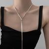 2025 Novo Estilo Personalizado Elegante Corrente de Suéter de Corrente de Cobra Plana Multiuso para Mulheres Simples Versátil Colar Extensível para Mulheres Moderno