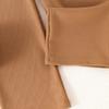 Traje de dos piezas de blusa sin mangas a juego de colores para niñas de verano de comercio exterior transfronterizo entre Europa y Estados Unidos con pantalones de punto de color sólido