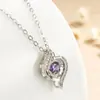 Estilo Coreano Nuevo Colgante Inteligente en Forma de Corazón para Mujer Cadena de Collar Inteligente con Circonita Incrustada de Diamante Joyería Simple de Moda