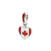 Comercio exterior joyería con colgante de bandera del mundo accesorios pulsera diy cuentas colgante de metal con gota de aceite joyería al por mayor