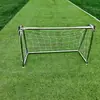 Portería de Fútbol Pequeña de Acero Inoxidable Ensamblada para Interiores y Exteriores Marco de Portería de Fútbol para Exteriores Red para 3/4/5/7 Personas