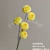 Buquê de Flores Artificiais Amarelas Cena de Casamento Rosa Borboleta Orquídea Floral Materiais DIY Adereços de Decoração