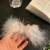 Novo Top com Laço de Penas e Borboletas, Estilo Princesa, Presilha Lateral para Cabelo, Acessórios de Cabeça para Meninas