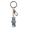 4 Chaveiros de Miniaturas Fofas Estilo Coreano Criativos com Design de Gato Dormindo, Adequados para Mochilas e Bolsas