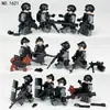 99 Tipos de Figuras de Acción Swat 1620 Armas Militares Escudo Perro Marrón Venta al por mayor transfronteriza Juguetes de Bloques de Construcción de Partículas Pequeñas de Ensamblaje Infantil