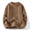 Suéter rojo para el año zodiacal, cárdigan casual de punto grueso de ochos para hombre para otoño e invierno, tejido navideño para parejas