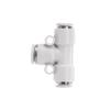 EASUN 100 millones de días conector rápido neumático de inserción rápida plástico blanco APE T tee 4/6/8/10/12/16