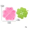 Molde de silicone para decoração de vestido jeans Dia de São Patrício trevo de quatro folhas molde para bolo de chocolate epóxi assar