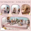 Sofá Plegable Personalizado para Niños de Amazon Transfronterizo Silla Plegable Convertible para Dormir Área de Lectura Sofá Cama Individual Perezoso Venta al por Mayor