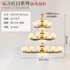 2026 Novo Modelo Novo Estilo Chinês Lustre de Sala de Estar Todo em Cobre, Luminária de Sala de Jantar em Madeira Maciça, Lustre de Sala de Estar Duplex Estilo Chinês