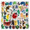 50 piezas pegatinas de graffiti de insectos nuevas transfronterizas para vaso de agua, carcasa de teléfono móvil, tableta, monopatín, sin repetición, impermeables, pegatinas para niños