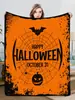 Amazon Comercio Electrónico Transfronterizo Impresión Digital Cómoda, Suave y Cálida Doble Cara Franela Halloween Manta Pequeña Manta