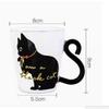Taza de Gato Taza para Desayuno Taza para Café Leche Vaso de Vidrio Resistente al Calor Taza Garra de Gato Taza para Jugo para Niños Taza de Dibujos Animados Creativa Vajilla