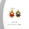 Colgante de Peces Dorados Koi de Buena Suerte en Oro de Arena Vietnamita de Larga Duración con Agujero para Accesorios DIY Cuerda para Pulseras