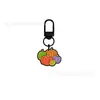 Llavero de Goma Suave de PVC de Dibujos Animados de Halloween Colgante de Hebilla en Forma de U de Fantasma Calabaza Regalo de Festival Colgante para Bolsa