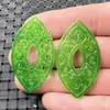 Pingente de jade turquesa bênção diante dos olhos pingente rocha de quartzo Pingente oco de jade Pingente de colar de marca de jade Pingente de brinco