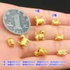 Cuentas Espaciadoras de Gatito Chapadas en Oro de Plata de Ley S925 Cuentas de Cubo Juguete de Cristal Cuerda de Mano Trenzada Collar Accesorios Hechos a Mano para DIY