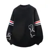 Suéter para hombre de marca popular y de moda transfronteriza, personalizado para cachorros, con jacquard y cuello redondo. En stock, pedido completo, manga larga