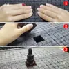 Algodón Perla Negro Cuadros Algodón Deshilachado a Mano Cuadrado Algodón Espuma EPE A Prueba de Golpes Caja de Regalo Forrada con Esponja de Malla DIY