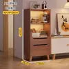 Estantería de Almacenamiento, Estante de Piso de Múltiples Niveles para Sala de Estar, Uso Doméstico, Mueble Lateral para TV, Estantería de Libros, Nuevo Gabinete de Exhibición a Prueba de Polvo, Gabinete de Almacenamiento