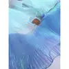 En stock 14cm organza iridiscente degradado plisado falda de disfraz de sirena tridimensional material auxiliar encaje con volantes