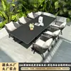 Conjuntos de mesa e cadeira para exterior, móveis de corda trançada para pátios e jardins, móveis de exterior à prova d'água e resistentes ao sol, móveis criativos de estilo nórdico para lazer, conjuntos de mesa e cadeira duráveis e resistentes ao sol