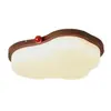 Luminária de teto estilo francês mid-century modern, cor creme, formato de nuvem, para sala de estar, luz principal, retrô, agradável aos olhos, luz de quarto