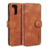 Adequado para Samsung S20 plus retro celular capa de couro A71 fosco borda oleosa porta-cartão capa protetora